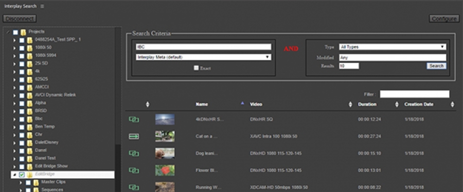 New Search Capabilities for Edit Bridge at NAB Show